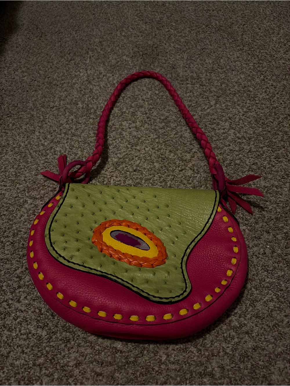 Vintage Maia Handmade real leather bag